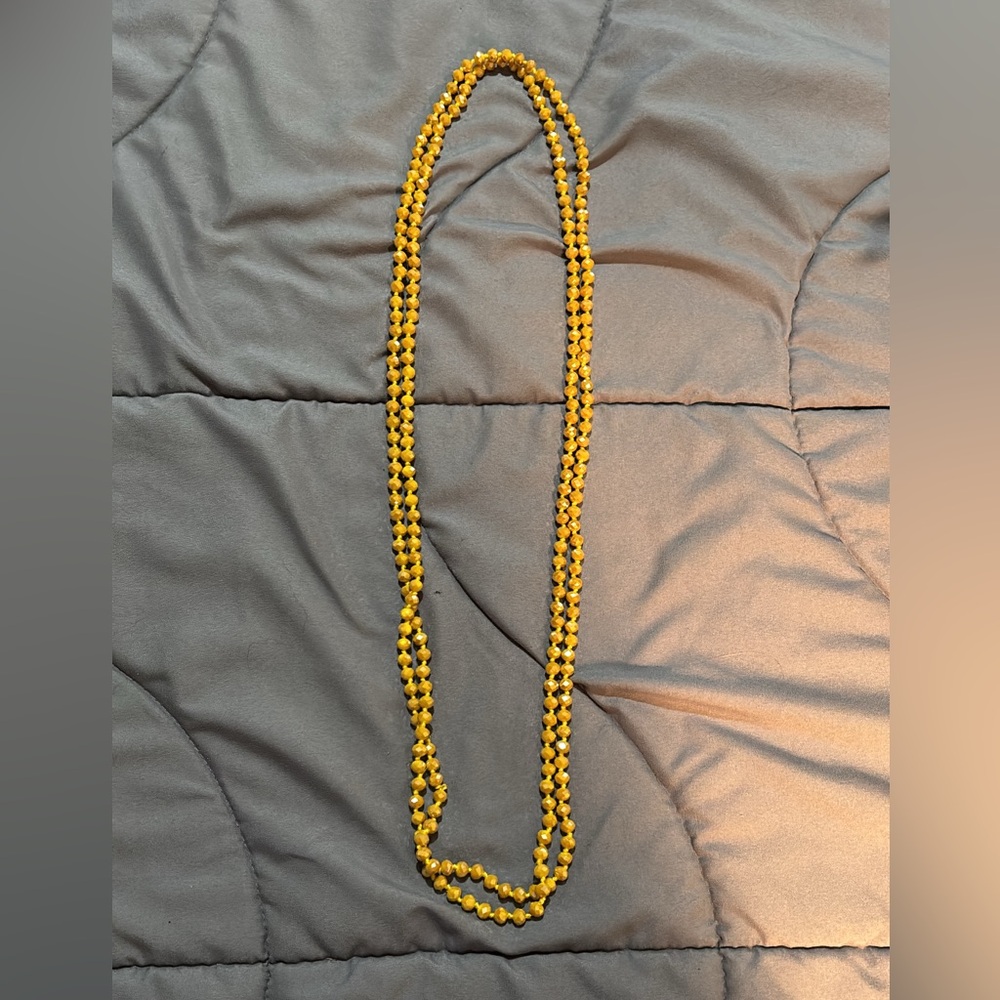 Yellow Beaded Necklace